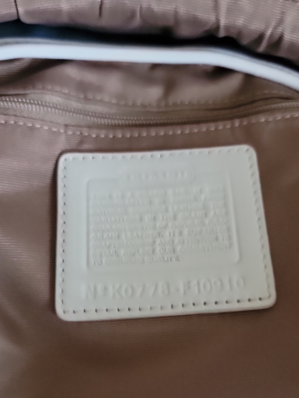 Coach Light Blue and Cream Shoulder Bag - Classic Curved Silhouette - Picture 12 of 14